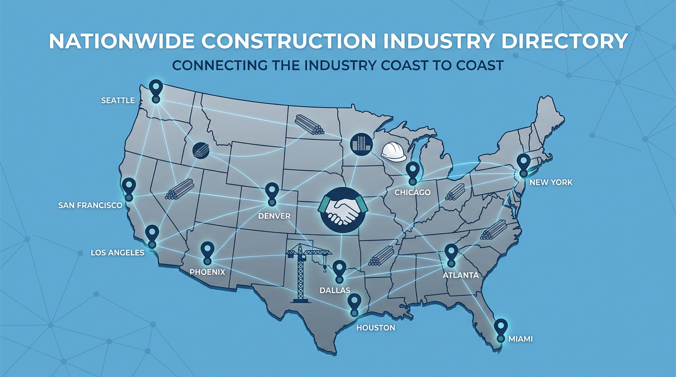 Map of the United States with connected pins marking major markets including Seattle, San Francisco, Los Angeles, Phoenix, Denver, Dallas, Houston, Chicago, Atlanta, Miami, and New York